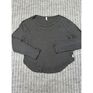 Free People Movement Long Sleeve Top M 100% Cotton Grunge Minimalist Sporty